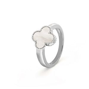 Δαχτυλίδι Λουλούδι Clover Small  με Φίλντισι από Ασήμι 925 SS36010
