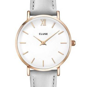 CLUSE Minuit Silver Leather Strap CW0101203010