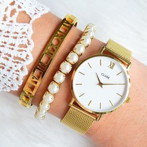 CLUSE MINUIT Mesh Gold Stainless Steel Strap CW0101203007