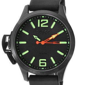 OOZOO Steel XL Black Rubber Strap OS411