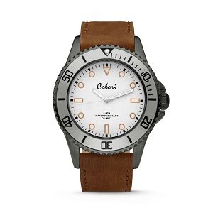 COLORI Brown Leather Strap COL352