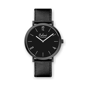 COLORI Phantom Black Leather Strap COL438