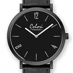 COLORI Phantom Black Leather Strap COL438