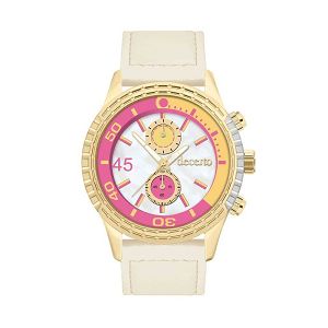 DECERTO Ice Lolly Ladies White Leather Strap 1010-32