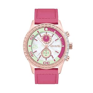 DECERTO Ice Lolly Ladies Fuchsia Leather Strap 1010-35