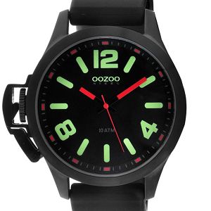 OOZOO STEEL XL Black Rubber Strap OS382B