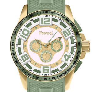 FERENDI REBEL Light Green Rubber Strap 1601-11