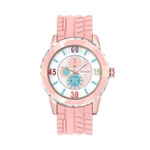 DECERTO Lollipop Ladies Rose Gold Alloy Pink Rubber Strap 3060-4