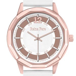 REINA FERE White Leather Strap 8826-3