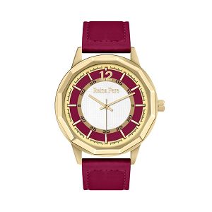 REINA FERE Red Leather Strap 8826-4