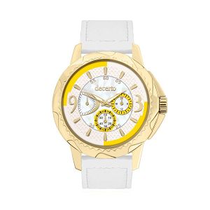 DECERTO Candy White Leather Strap 9393-34