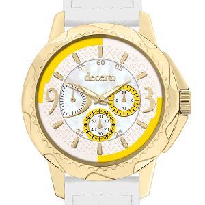DECERTO Candy White Leather Strap 9393-34
