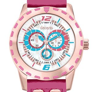 DECERTO Flirty Fuchsia Leather Strap 1111-32