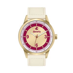 DECERTO Royal Beige Leather Strap 9630-32