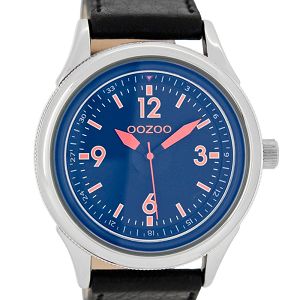 OOZOO Timepieces Black Leather Strap C7479
