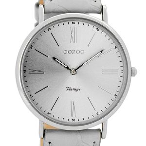 OOZOO Timepieces Vintage Grey Leather Strap C7718