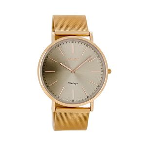 OOZOO Timepieces Vintage Rose Gold Metal Strap C8160