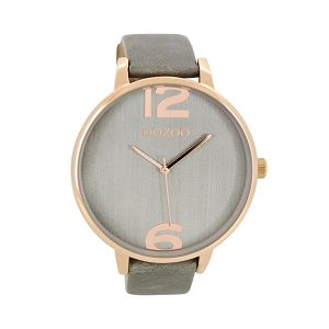 OOZOO Timepieces Grey Leather Strap C8430