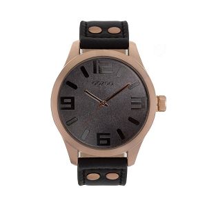 OOZOO Timepieces Black Leather Strap C8461