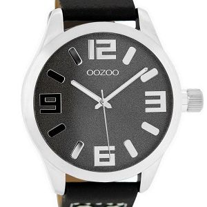 OOZOO Timepieces Black Leather Strap C8463