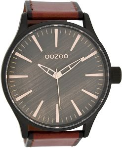 OOZOO Timepieces Brown Leather Strap C8766