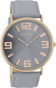 OOZOO Timepieces Grey Leather Strap C8845