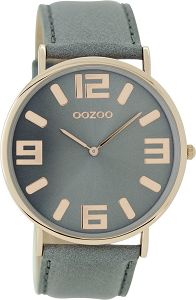 OOZOO Timepieces Grey Leather Strap C8847