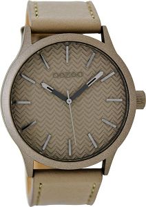 OOZOO Timepieces Beige Leather Strap C9018