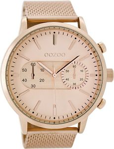 OOZOO Timepieces Rose Gold Plated Metallic Strap C9073