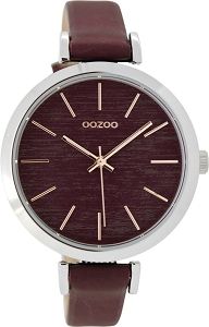 OOZOO Timepieces Bordeaux Leather Strap C9137