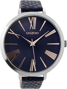 OOZOO Timepieces Dark Blue Snake Leather Strap C9218