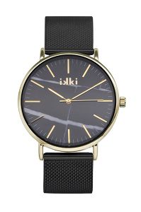 IKKI AMELLE Black Stainless Steel Strap AM05