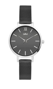 IKKI FARAH Black Stainless Steel Strap FH11