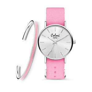 COLORI xoxo Pink Fabric Strap Set COL557