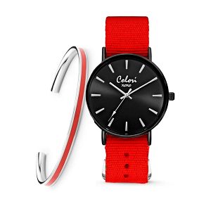COLORI xoxo Red Fabric Strap Set COL554