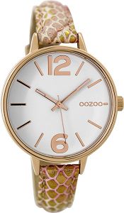 OOZOO Timepieces Gold Leather Strap C9481