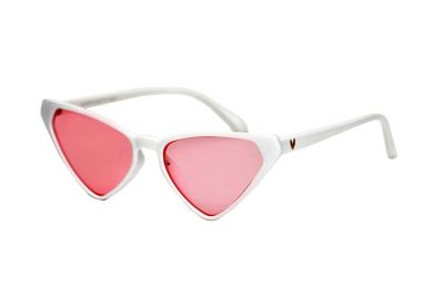 AMOR AMOR ESAN Sunglasses White/ Pink Lenses ES-WHPI