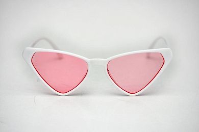 AMOR AMOR ESAN Sunglasses White/ Pink Lenses ES-WHPI