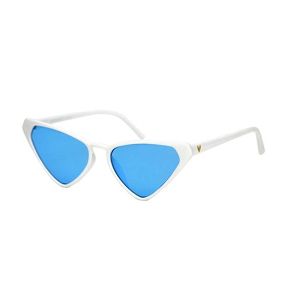 AMOR AMOR ESAN Sunglasses White/ Blue Lences ES-WHBL