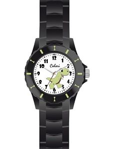 COLORI Kids Dinosaur Black Rubber Strap CLK115