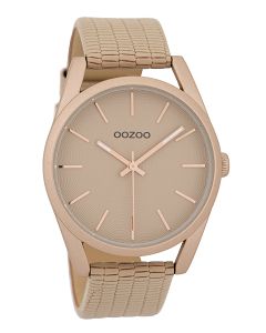 OOZOO Timepieces XL Beige Leather Strap C9583
