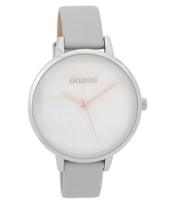 OOZOO Timepieces Grey Leather Strap C9585