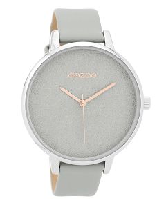 OOZOO Timepieces XL Grey Leather Strap C9591