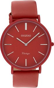 OOZOO Timepieces Vintage Red Leather Strap C9885
