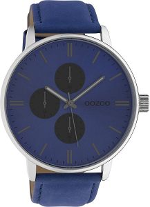 OOZOO Timepieces XXL Blue Leather Strap C10310