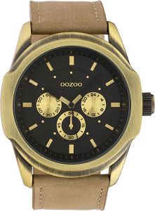 OOZOO Timepieces XXL Brown Leather Strap C10318