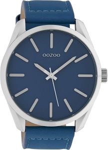 OOZOO Timepieces XXL Blue Leather Strap C10321