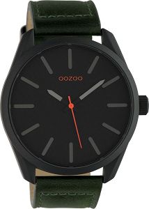 OOZOO Timepieces XXL Green Leather Strap C10322