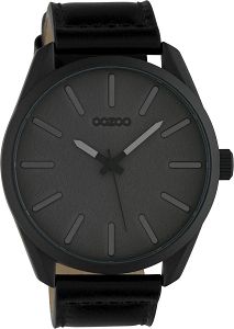 OOZOO Timepieces XXL Black Leather Strap C10324