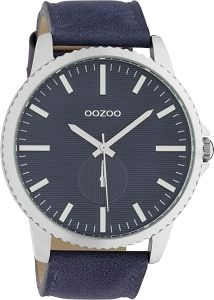 OOZOO Timepieces XXL Blue Leather Strap C10332
